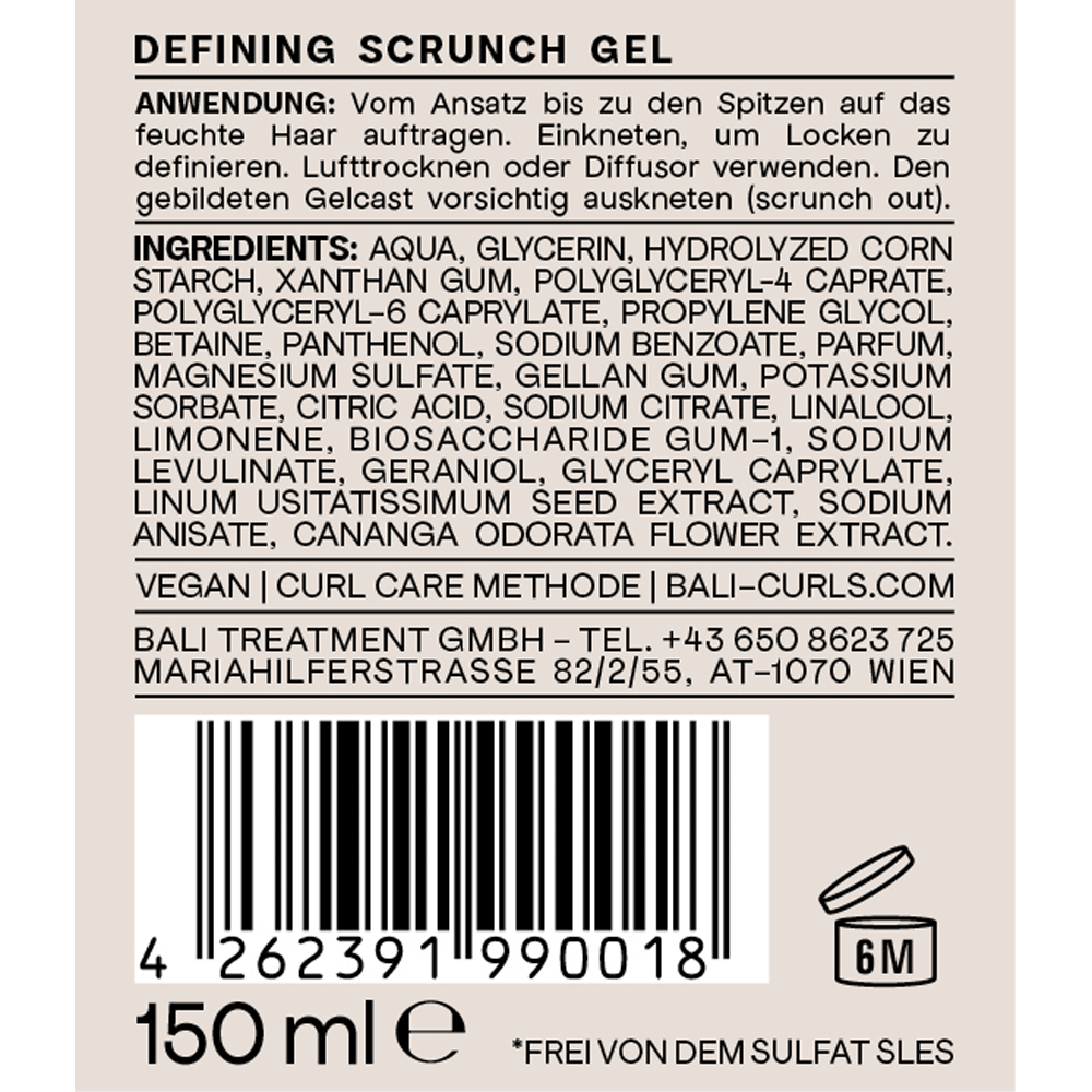 CURL DEFINING GEL 250ml